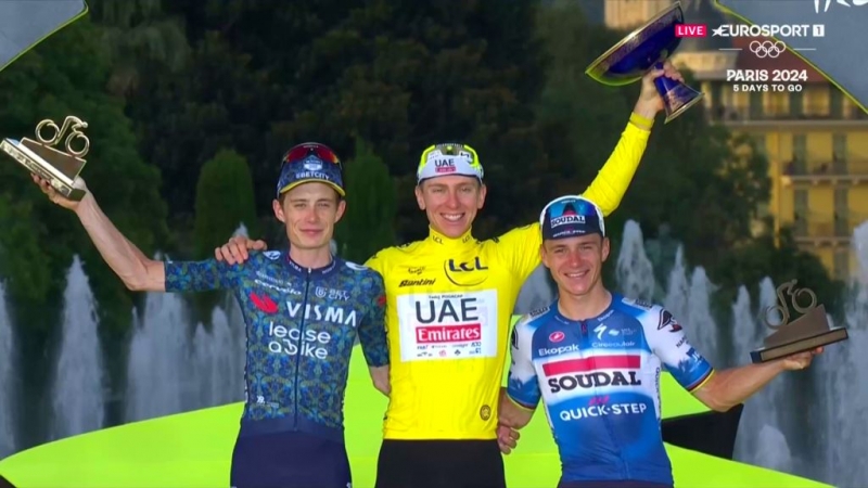 Ремко Эвенепул впервые в карьере на подиуме Тур де Франс