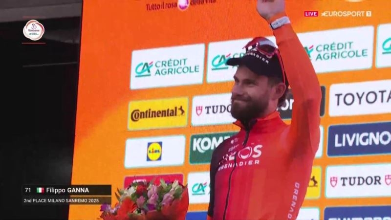 Филиппо Ганна занял 2-е место на Милан &ndash; Сан-Ремо-2025