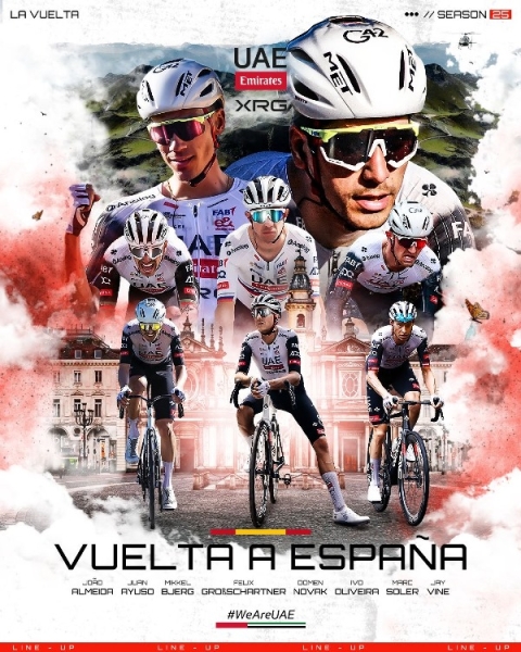 Жуан Алмейда  — капитан UAE Team Emirates на Вуэльте Испании-2025, Тадей Погачар вернётся к соревнованиям на канадских классиках