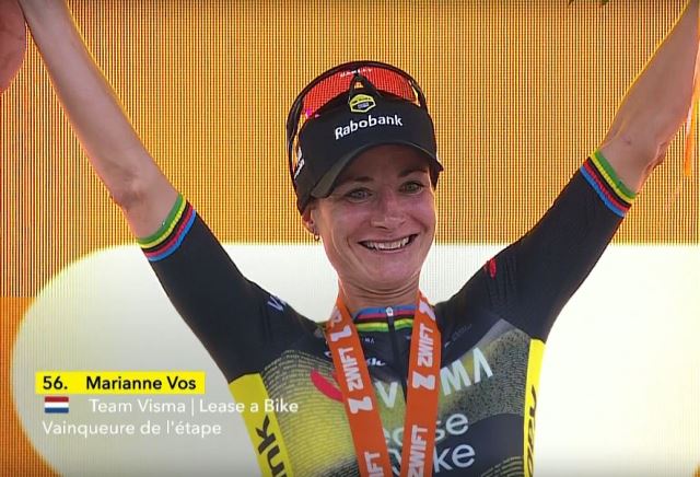 Марианне Вос — победительница 1 этапа Tour de France Femmes-2025