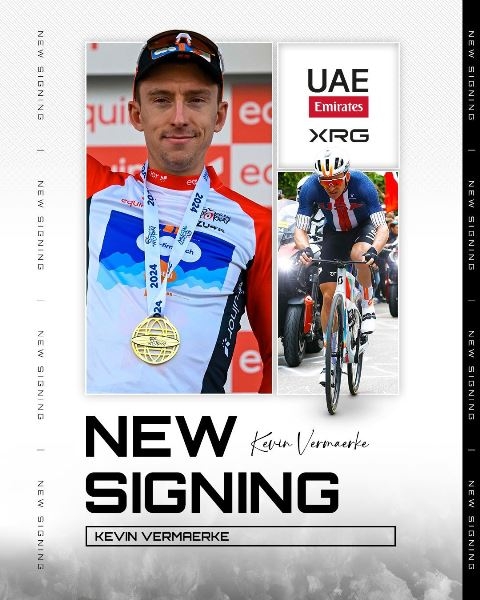 Кевин Вермарке   — новый велогонщик команды UAE Team Emirates XRG с 2026 года