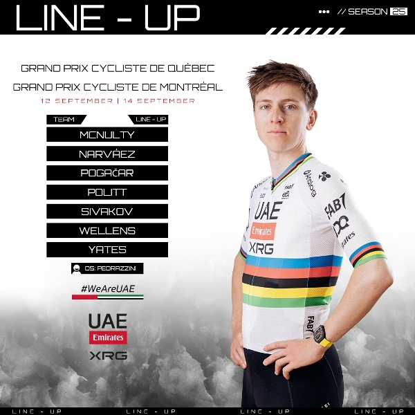 Тадей Погачар возвращается в гонки на классиках Квебека и Монреаля