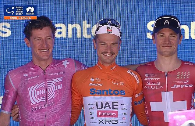 Мауро Шмид и Гарри Суини &mdash; призёры Тура Даун Андер-2026