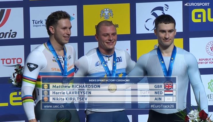 Никита Кирильцев и Яна Бурлакова завоевали бронзовые медали на Чемпионате Европы по велоспорту на треке-2026
