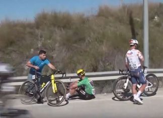 Кристоф Лапорт сошёл с Вуэльты Андалусии-2026 за 26 км до финиша финального этапа