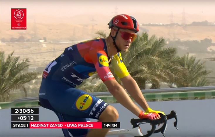 Lidl-Trek о состоянии Джонатана Милана после падения на 1-м этапе Тура ОАЭ-2026