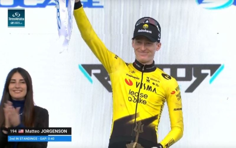Маттео Йоргенсон завершил Тиррено-Адриатико-2026 на 2-м месте благодаря бонусным секундам
