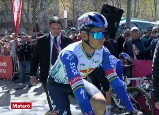 Ремко Эвенепул и Том Пидкок боролись за бонусные секунды на 4-м этапе Вуэльты Каталонии-2026