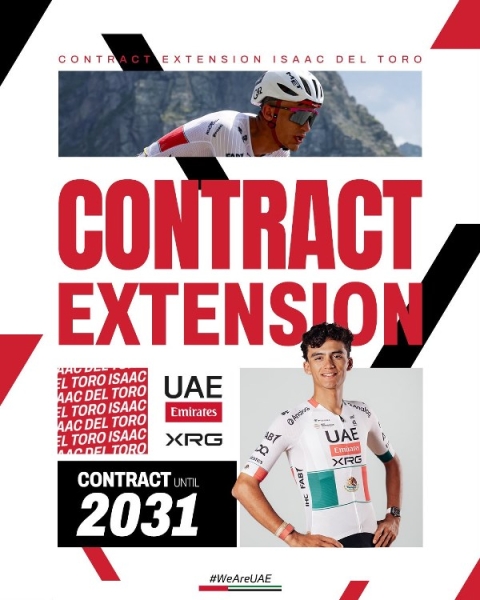 Исаак Дель Торо продлил контракт с UAE Team Emirates XRG до конца 2031 года